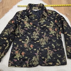 Vintage 90s Uniform John Paul Richard Quilted Dragon Phoenix Jacket Brocade M